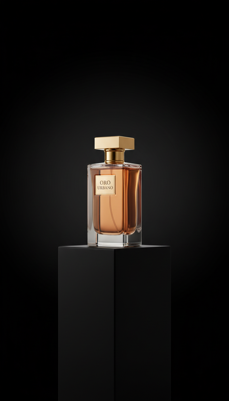 Eau de Parfum con acento dorado