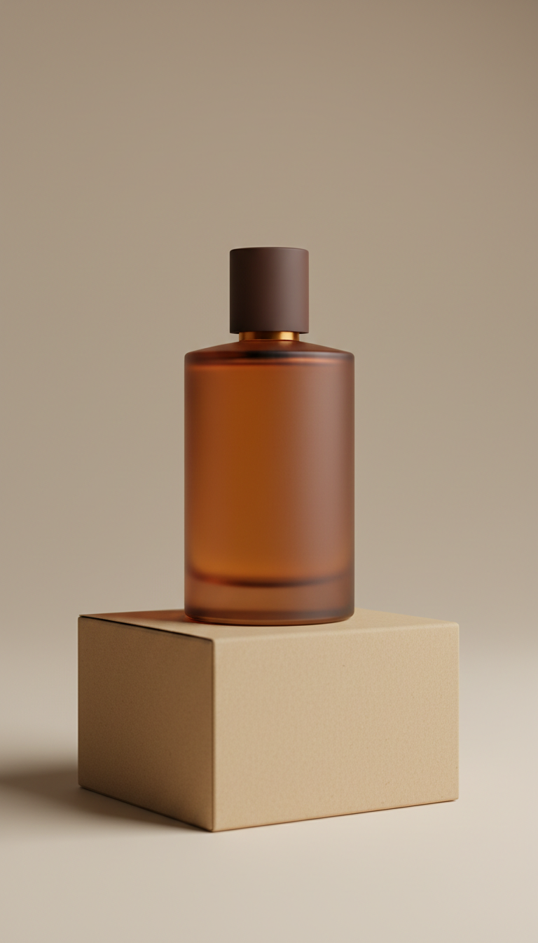 Eau de Parfum botella ámbar esmerilada