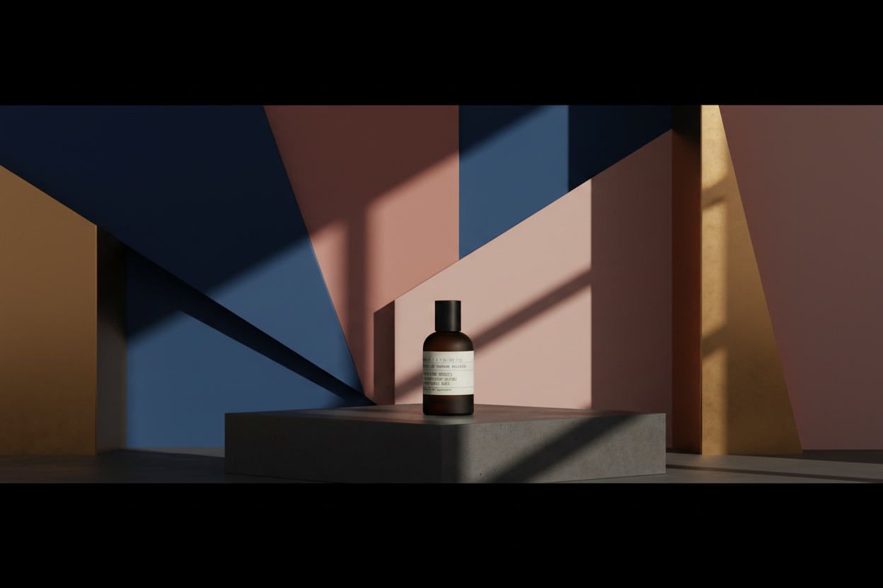 Geometric perfume banner
